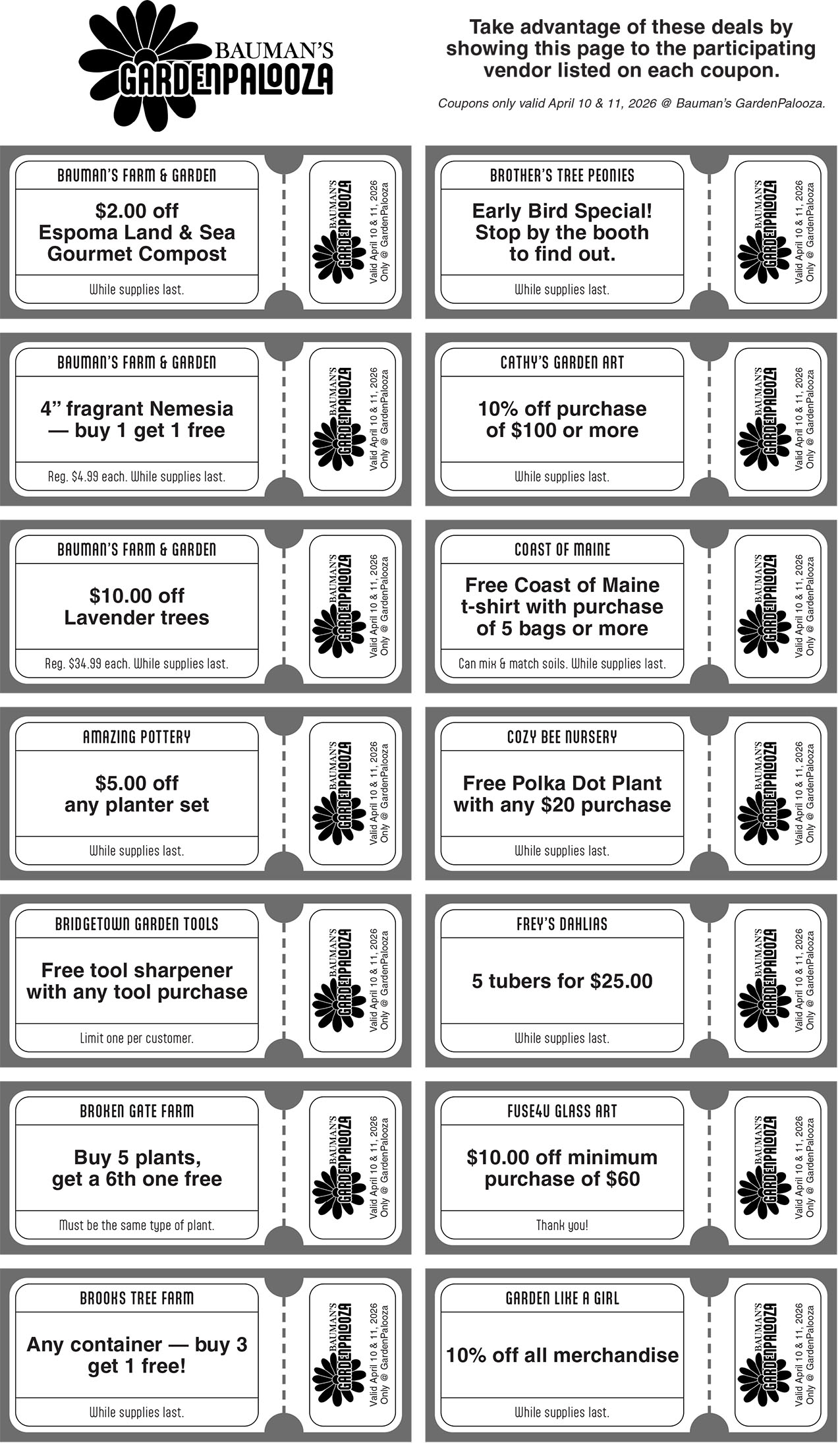 2026 GardenPalooza Coupons